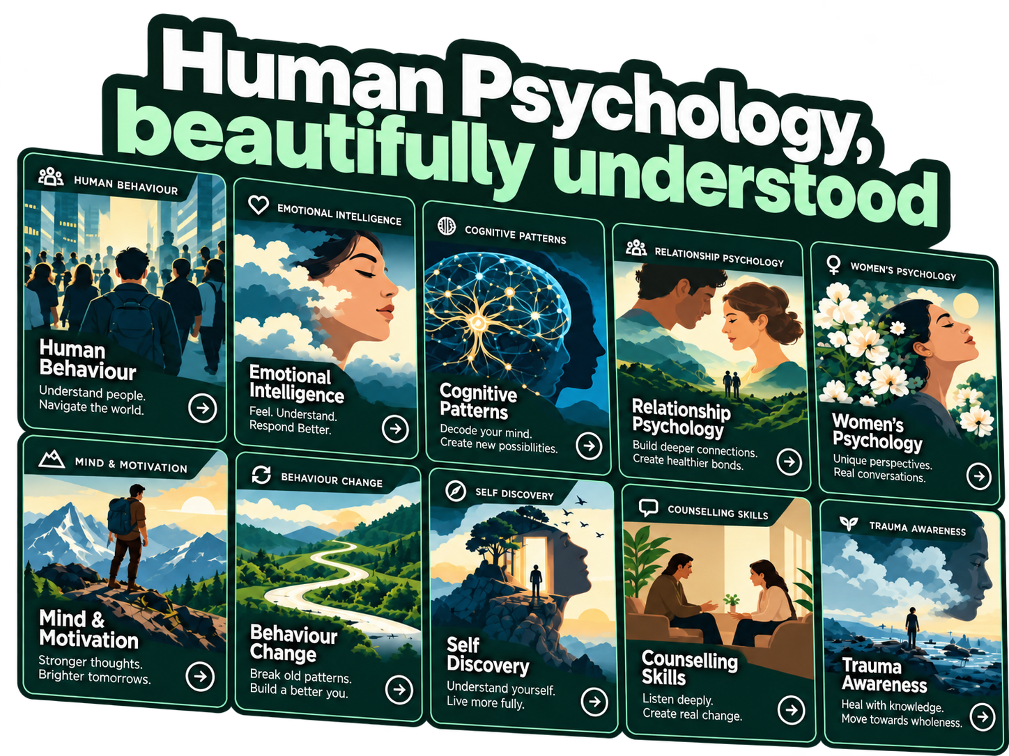 Human Psychology, beautifully understood — the ten Emo Matrix frameworks