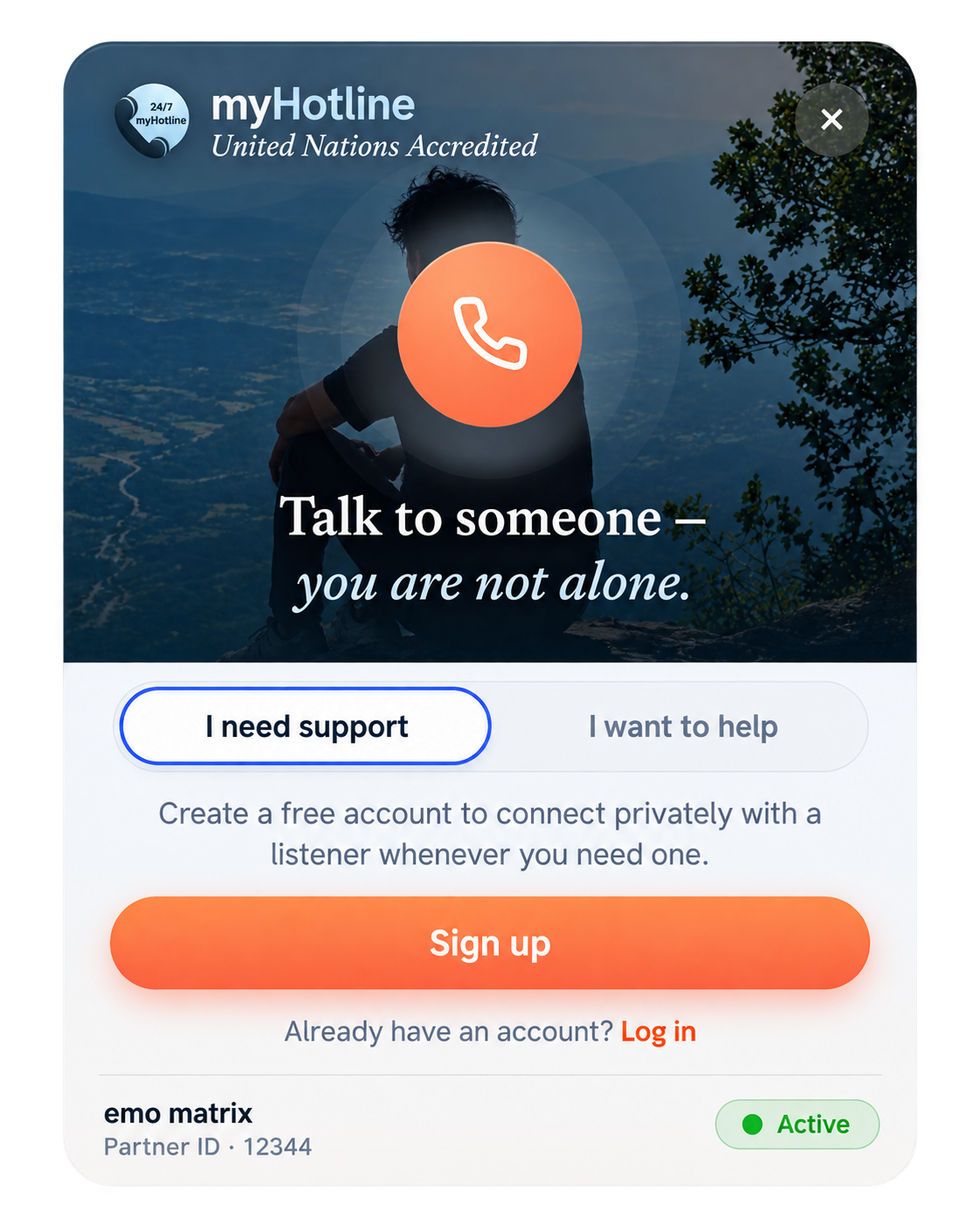 myHotline — Talk to someone, you are not alone